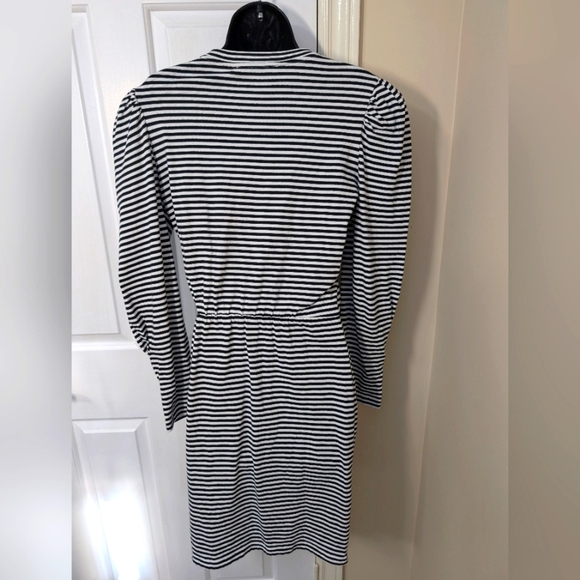 Derek Lam IO Crosby Nyla Puff Sleeve striped Cotton mini dress Size SM - Picture 5 of 16